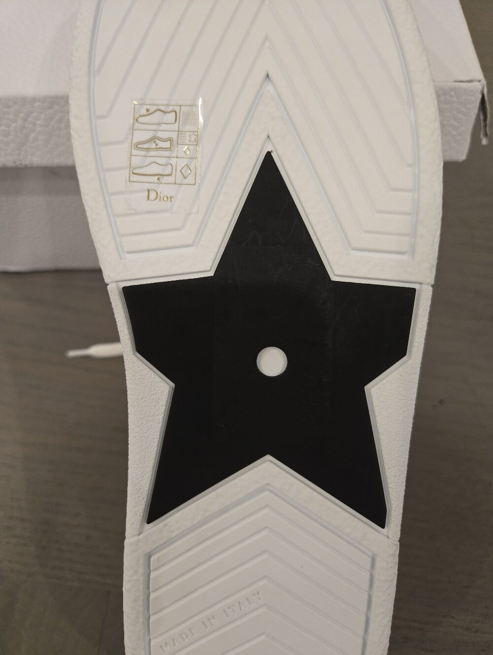 $990 Dior Star Low Top Knit Sneakers EU 41 US 11 White AUTHENTIC NIB - Picture 12 of 13